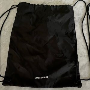 NWOT Authentic Balenciaga Logo Nylon Drawstring Back- Pack with Balenciaga box